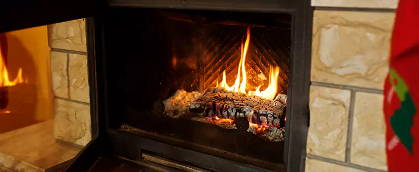 Commercial Prefabricated Fireplace Replacement in Levis, Quebec