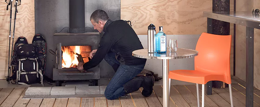 Open Hearth Wood Fireplace Installation in Levis, QC